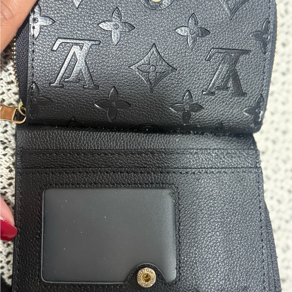 Black Embossed Monogram Wallet - Picture 3 of 4